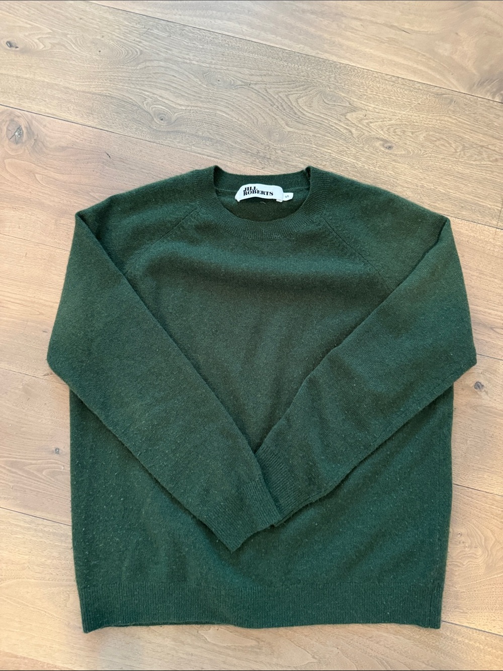 Classic Crewneck Sweater in Deep Forest Green. 100% cashmere.